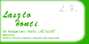 laszlo honti business card